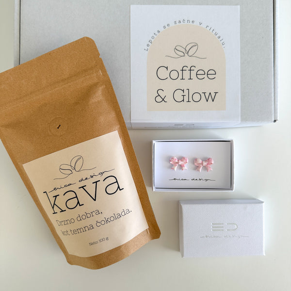 Coffee & Glow | Gift Package Coffee + Bow Earrings