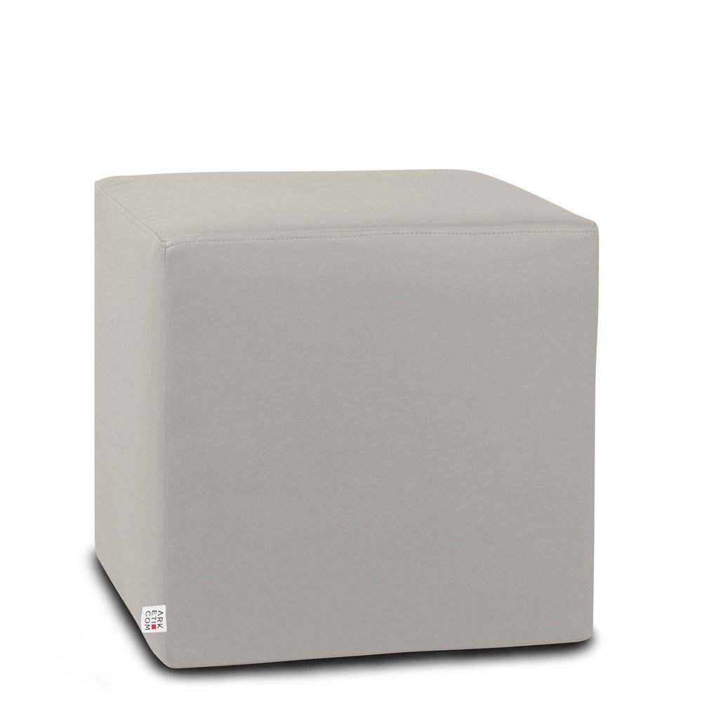 DADO ECO 35, Pouf in Ecopelle Sfoderabile Beige Arketicom