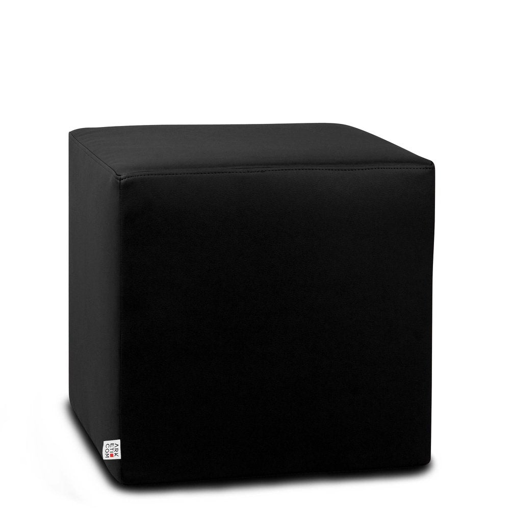 DADO ECO 35, Pouf in Ecopelle Sfoderabile Nero Arketicom