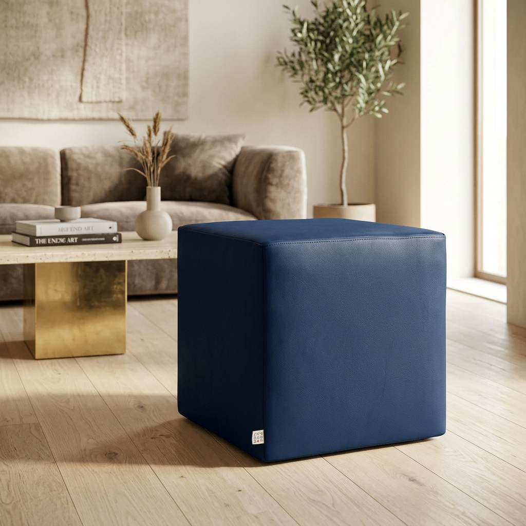 DADO ECO 42, Eco-Leather Pouf Zip 42x42 h42