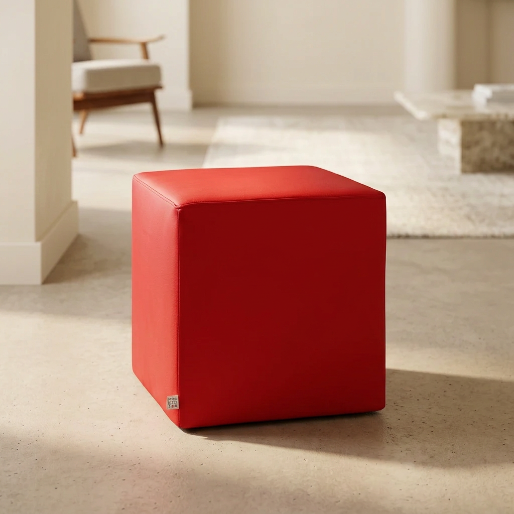 DADO ECO 42, Eco-Leather Pouf Zip 42x42 h42
