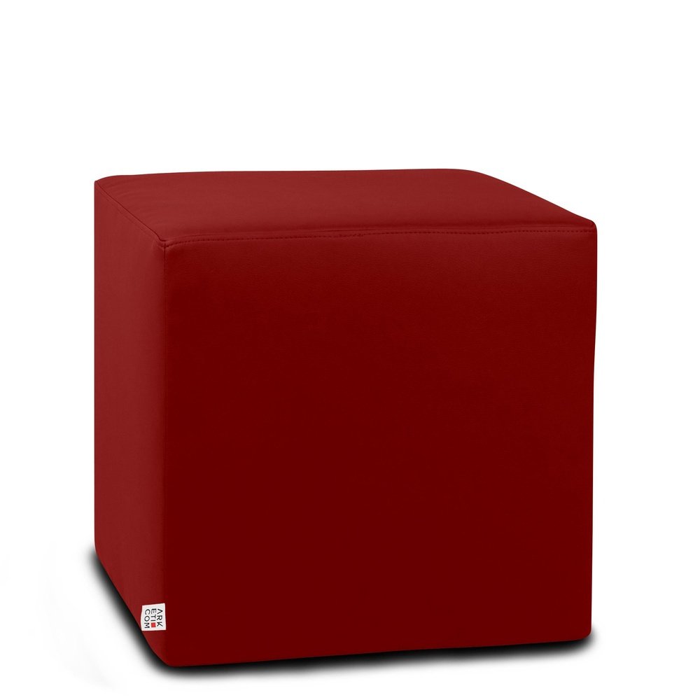 DADO ECO 35, Pouf in Ecopelle Sfoderabile Bordeaux Arketicom