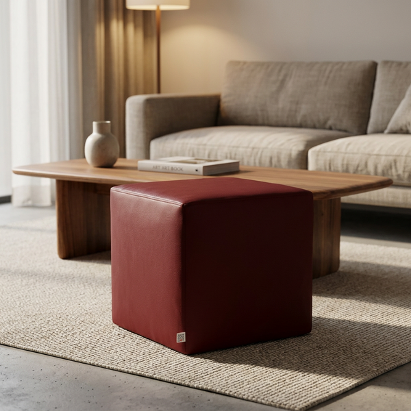 DADO ECO 42, Eco-Leather Pouf Zip 42x42 h42