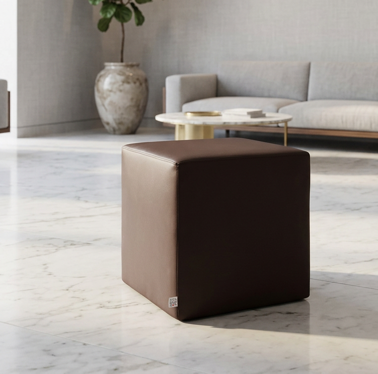 DADO ECO 42, Eco-Leather Pouf Zip 42x42 h42