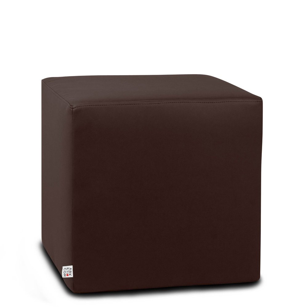 DADO ECO 35, Pouf in Ecopelle Sfoderabile Marrone Arketicom