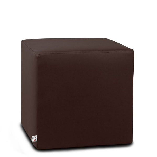 DADO ECO 35, Pouf in Ecopelle Sfoderabile Marrone Arketicom
