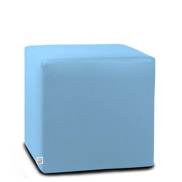 DADO ECO 35, Pouf in Ecopelle Sfoderabile Azzurro Arketicom