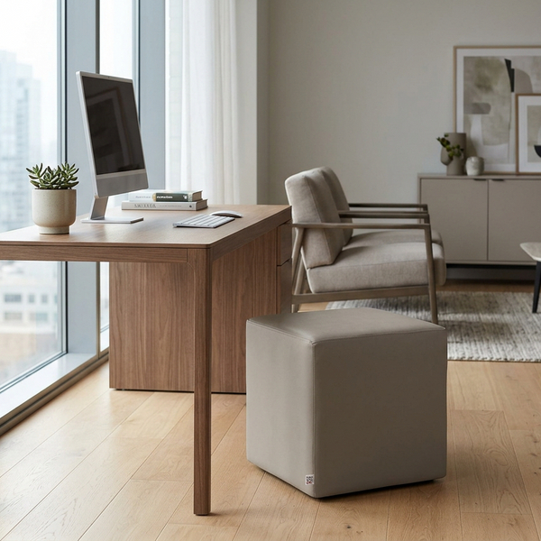 DADO ECO 42, Eco-Leather Pouf Zip 42x42 h42