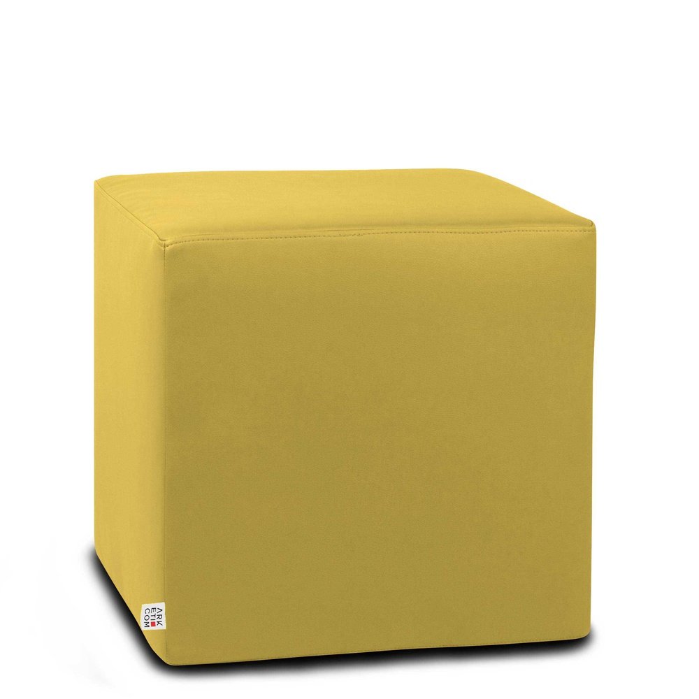 DADO ECO 35, Pouf in Ecopelle Sfoderabile Giallo Arketicom