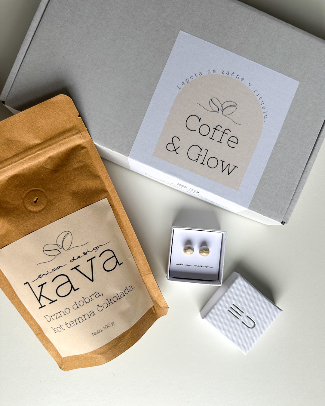 Coffee & Glow | Gift Set Coffee + Bulb Earrings