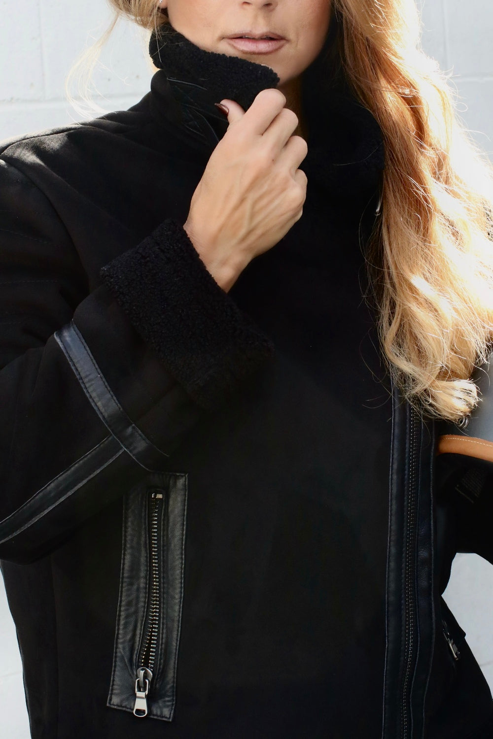 Chiodo Gold Shearling Style donna Made in Italy - Barone Firenze