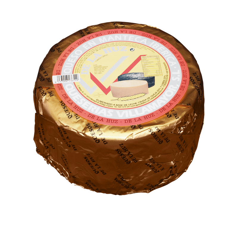 Assortment of 2 Cheeses World Cheese Awards: Don Cayo Curado Grande (3Kg) Manchego D.O.P. + De la Huz de Oveja-Cabra Curado en Manteca Grande (3Kg)