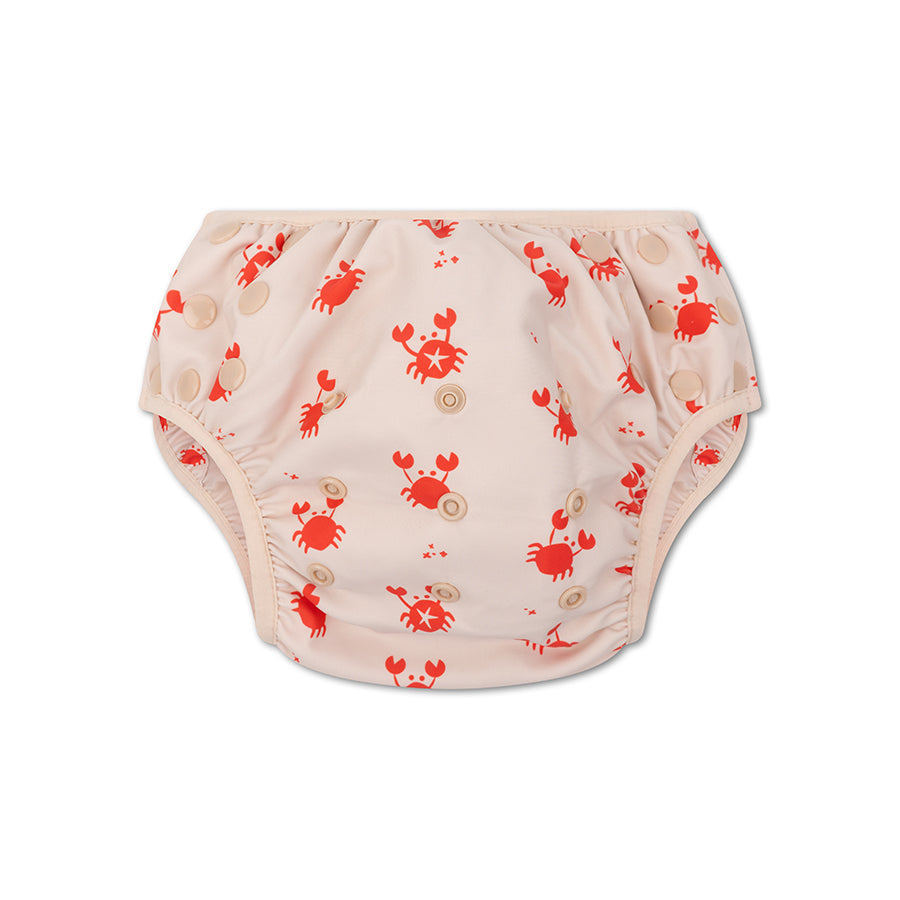 Crabby | Red/Beige Washable Swim Diaper