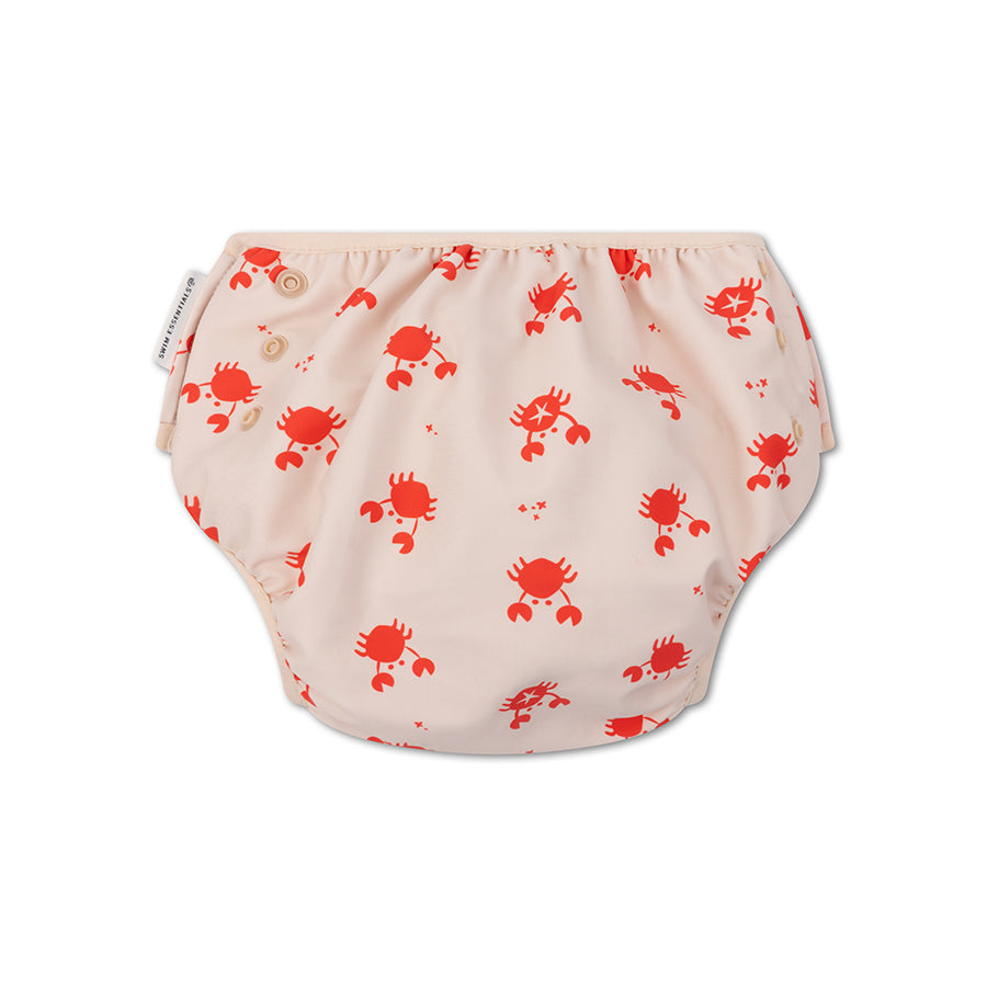Crabby | Red/Beige Washable Swim Diaper