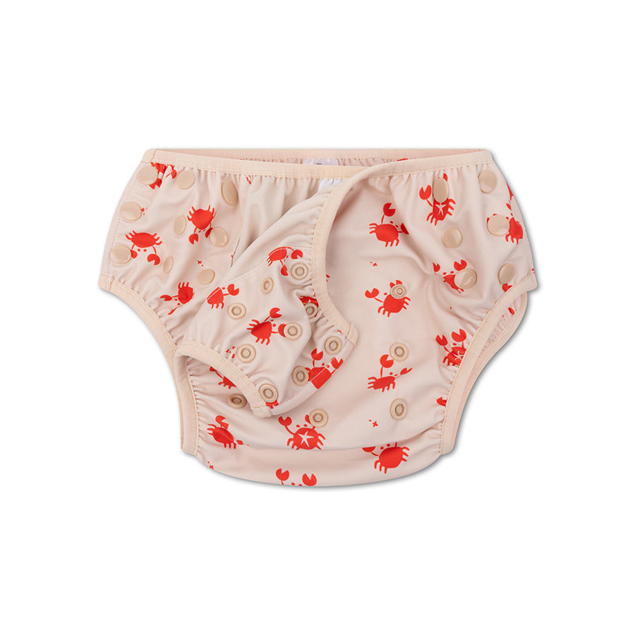 Crabby | Red/Beige Washable Swim Diaper