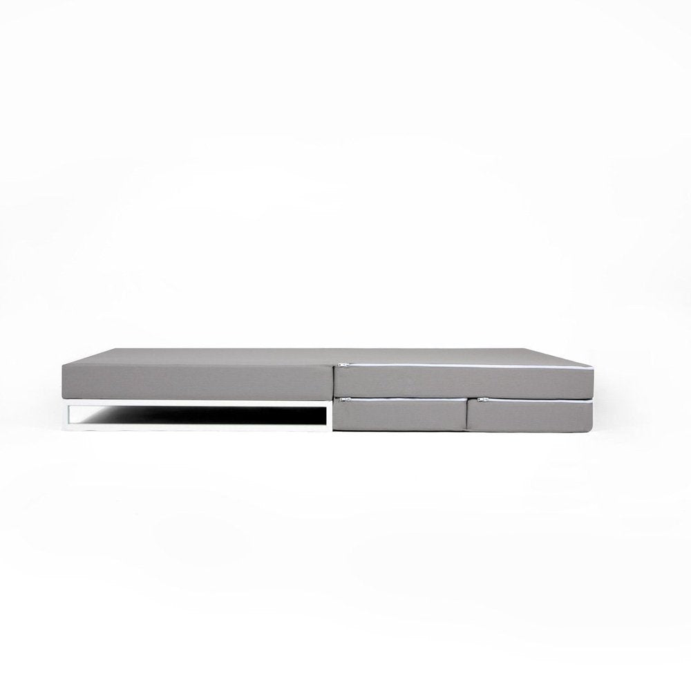 Pouf letto, divano per esterni cm 90x90x56 #color_grigio-chiaro (4396686803002)