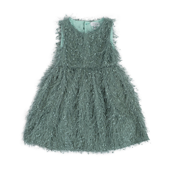 ROBE EN TISSU VOLANT