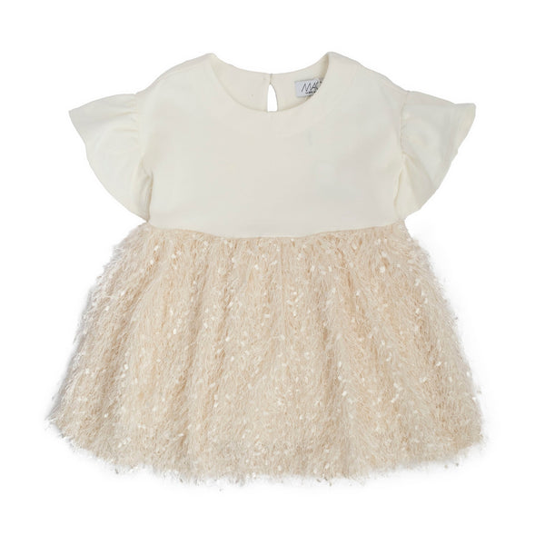 COMBINED DRESS WITH FRILLS