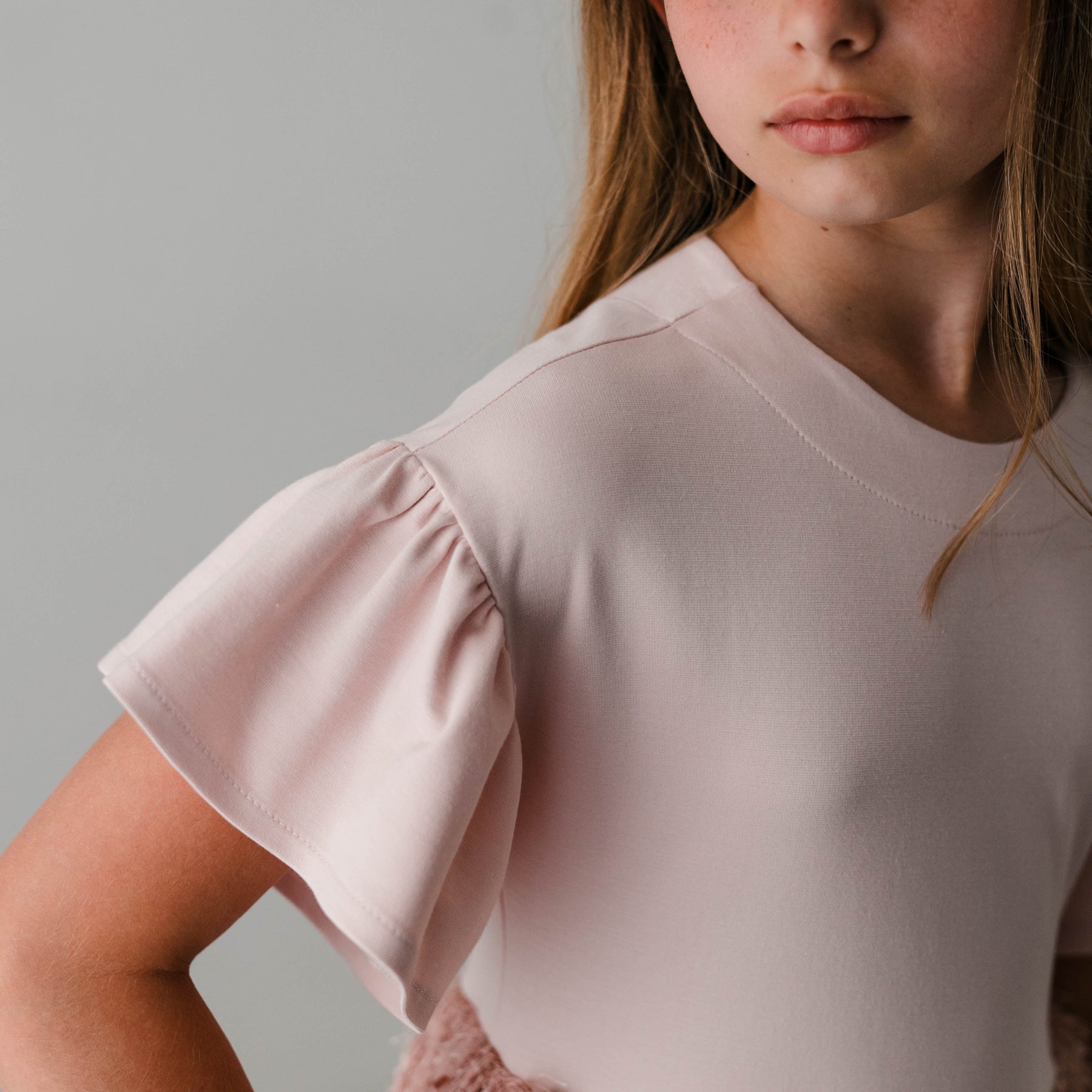 COMBINED DRESS WITH FRILLS