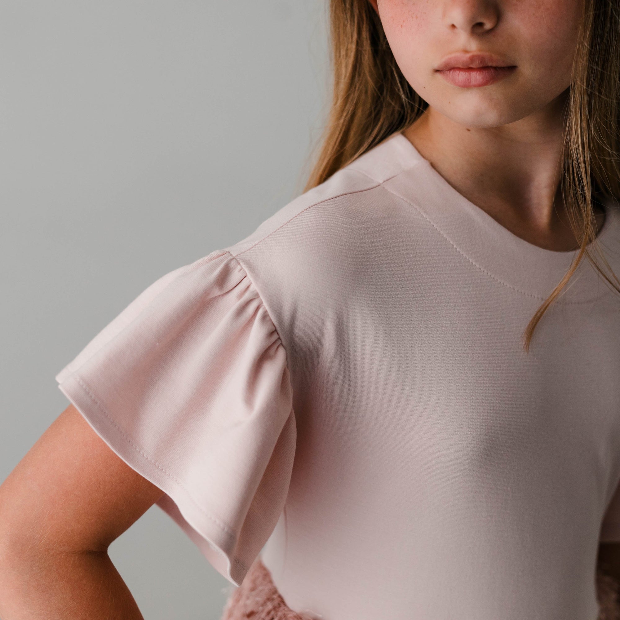 COMBINED DRESS WITH FRILLS