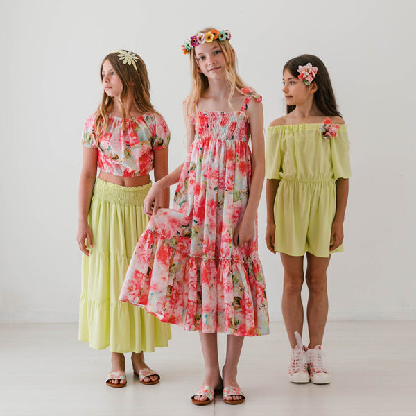 LONG PRINTED COTTON DRESS