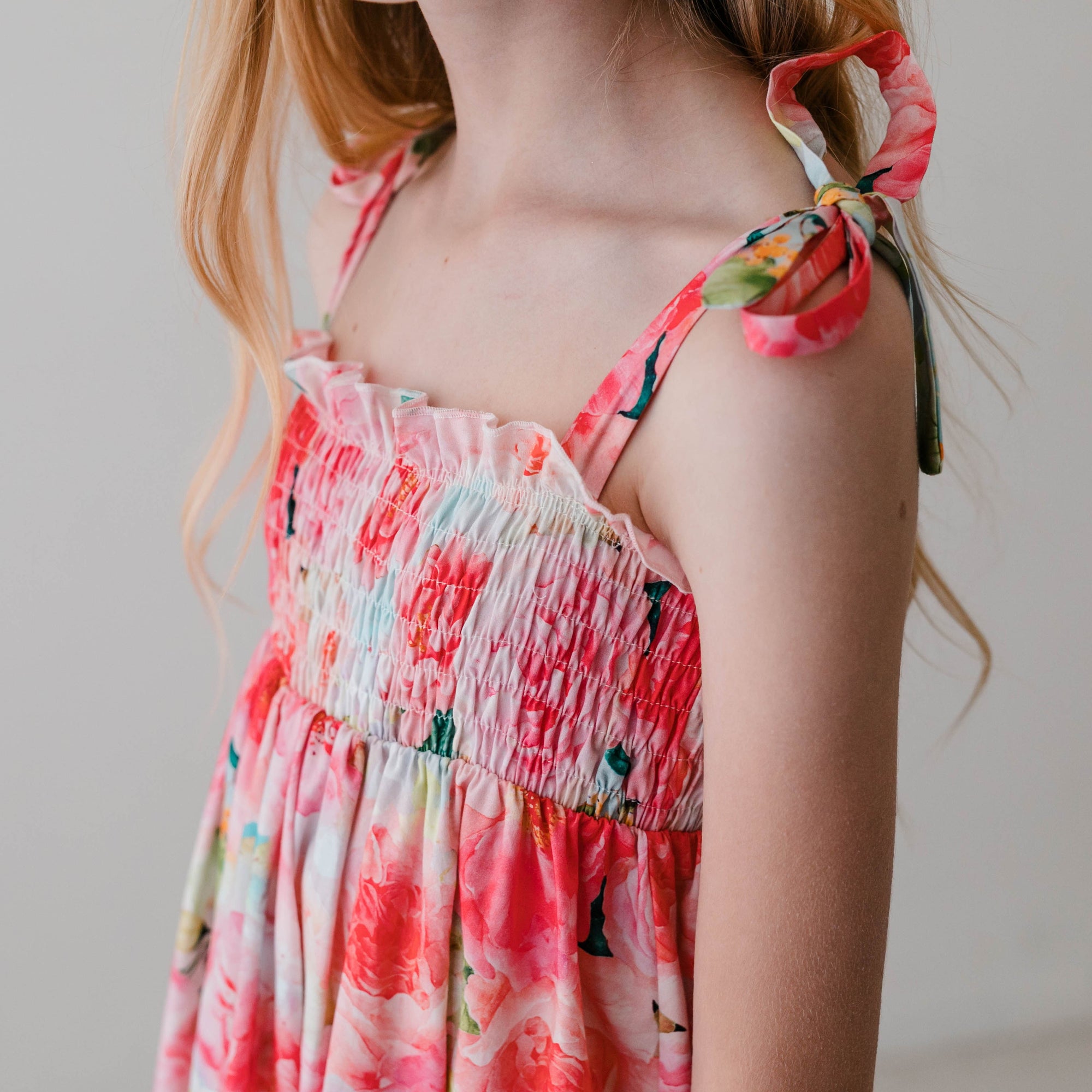 LONG PRINTED COTTON DRESS