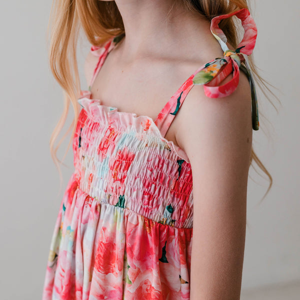 LONG PRINTED COTTON DRESS