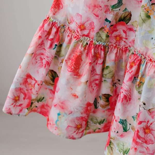 LONG PRINTED COTTON DRESS
