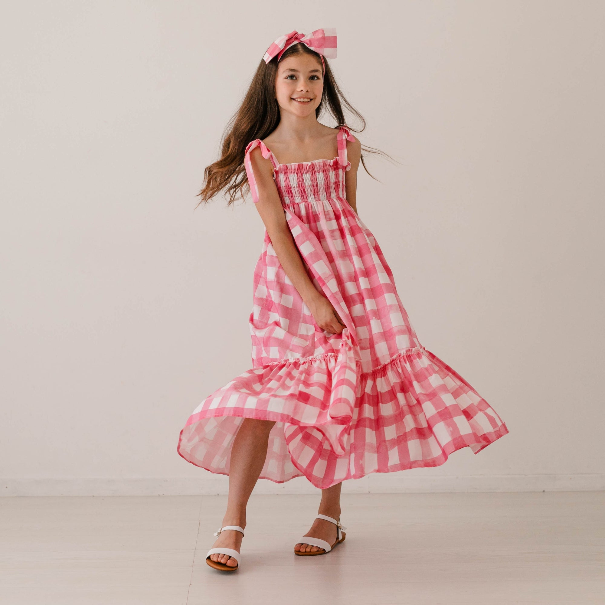 LONG PRINTED COTTON DRESS