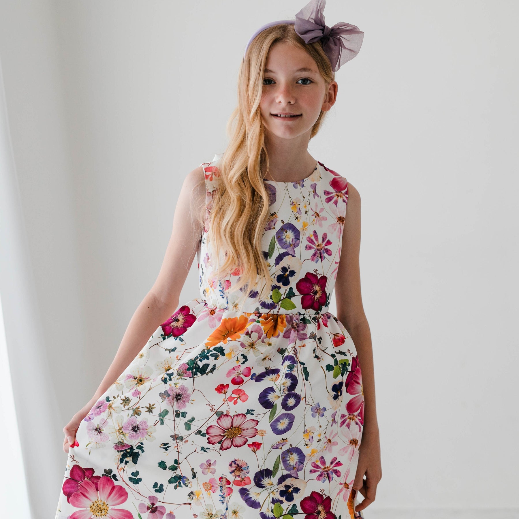 Satin Dress with Cut-Out and Bow