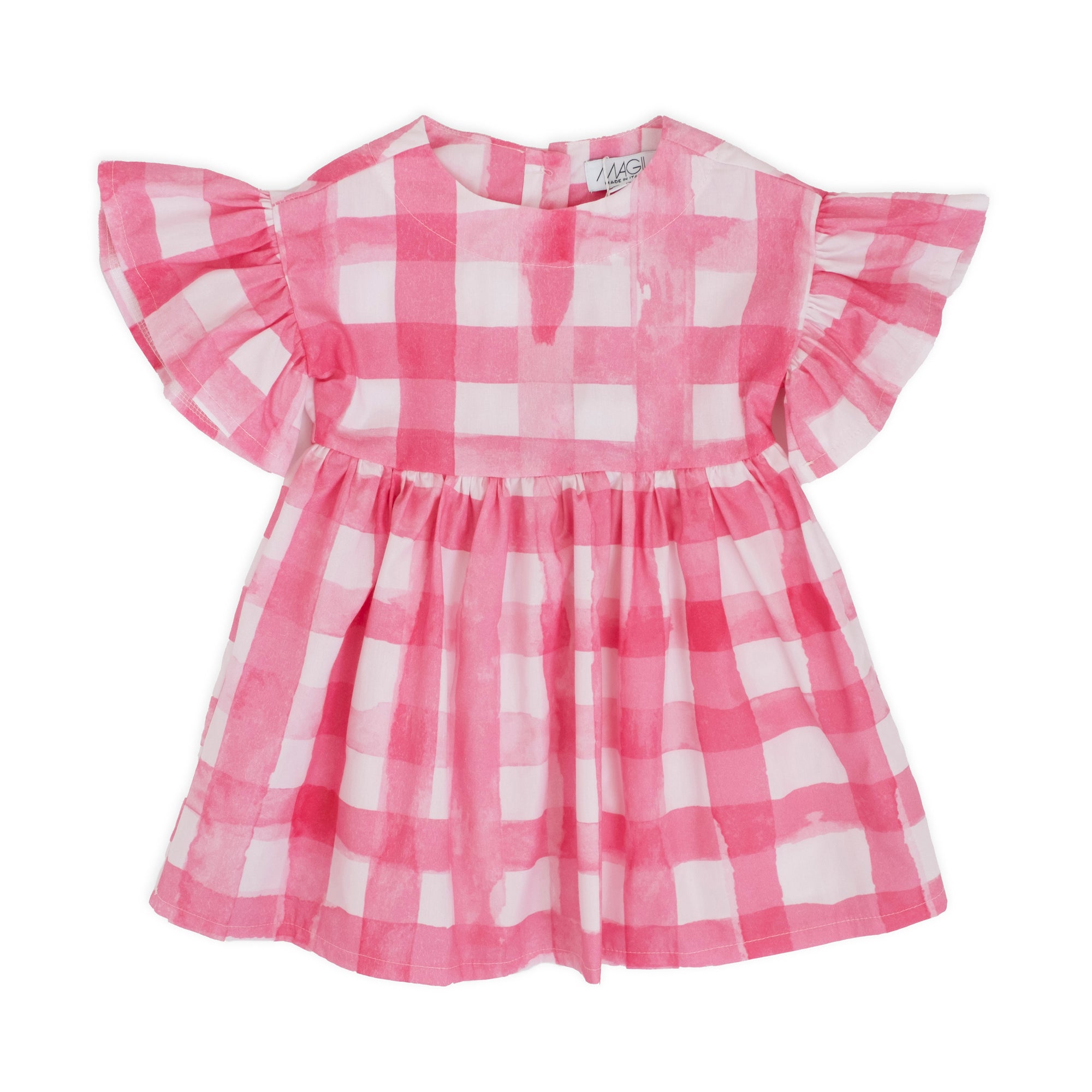 FLARED SLEEVE PATTERN DRESS
