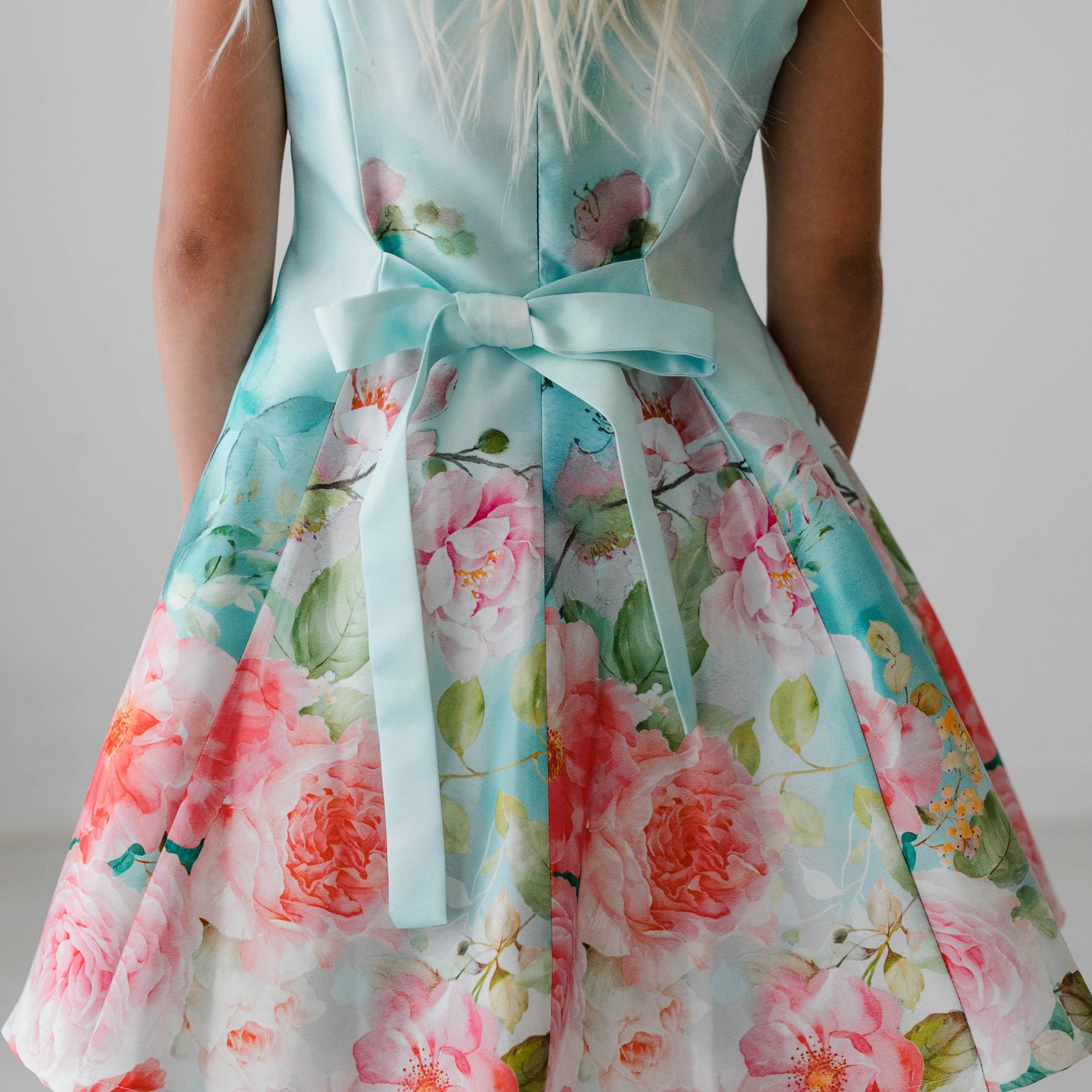 Satin Aqua Marine Dress