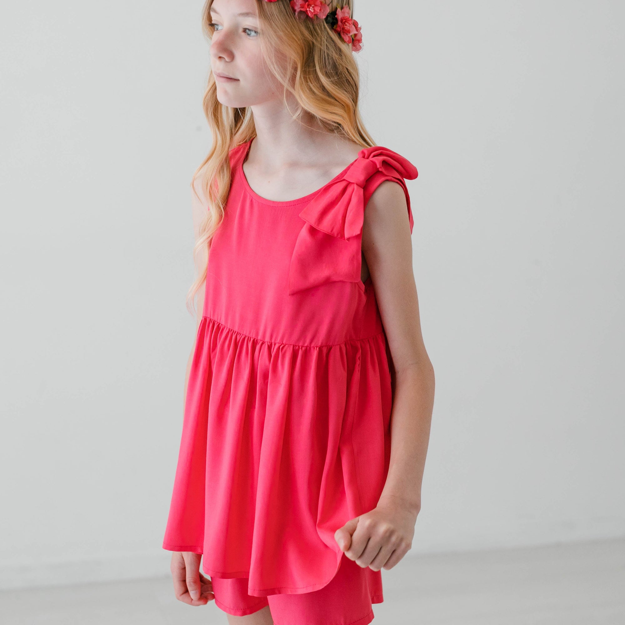 VISCOSE TOP WITH BOW
