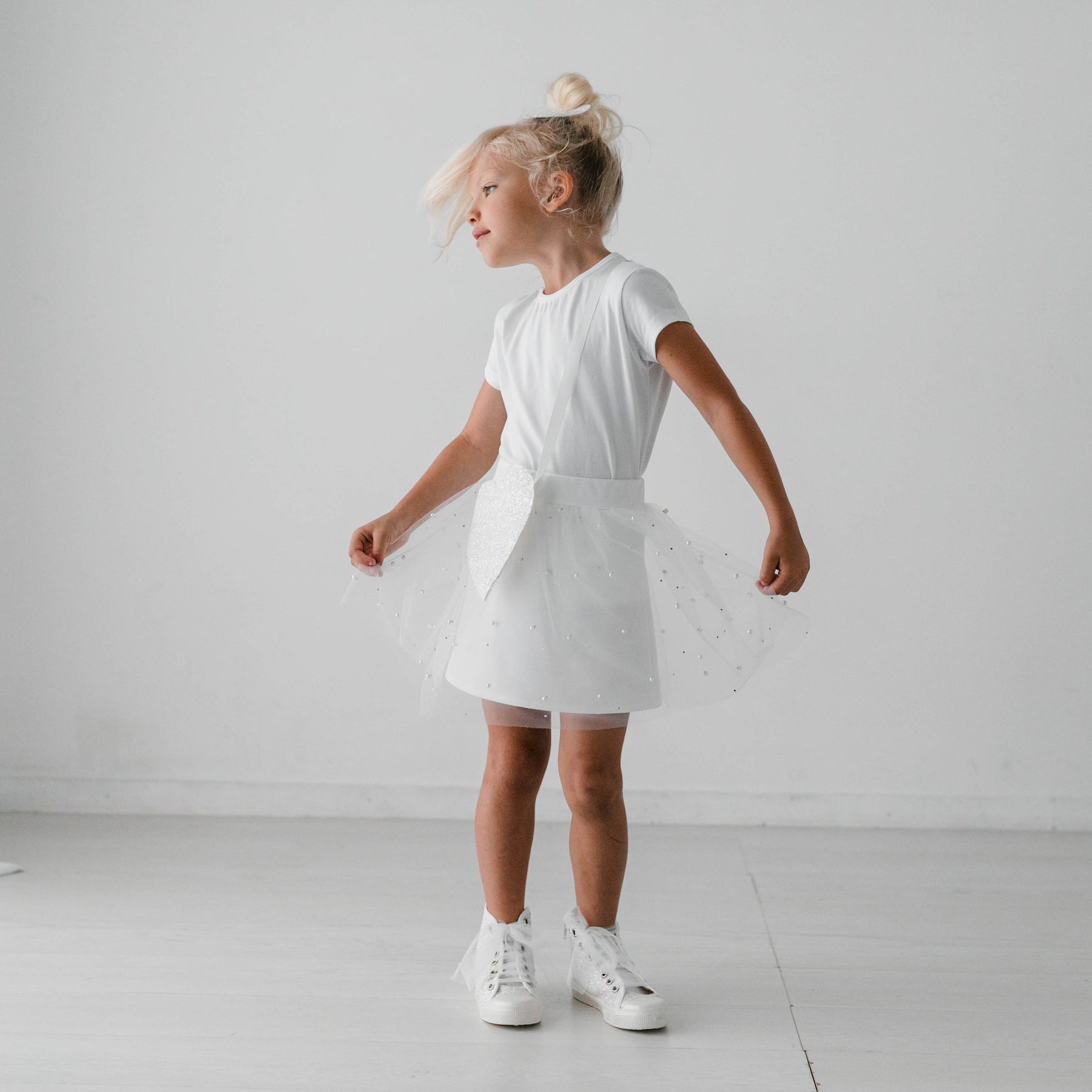 TULLE SKIRT WITH BEADS