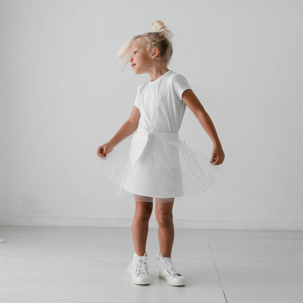 TULLE SKIRT WITH BEADS
