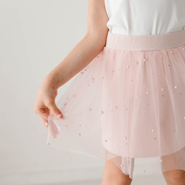 TULLE SKIRT WITH BEADS