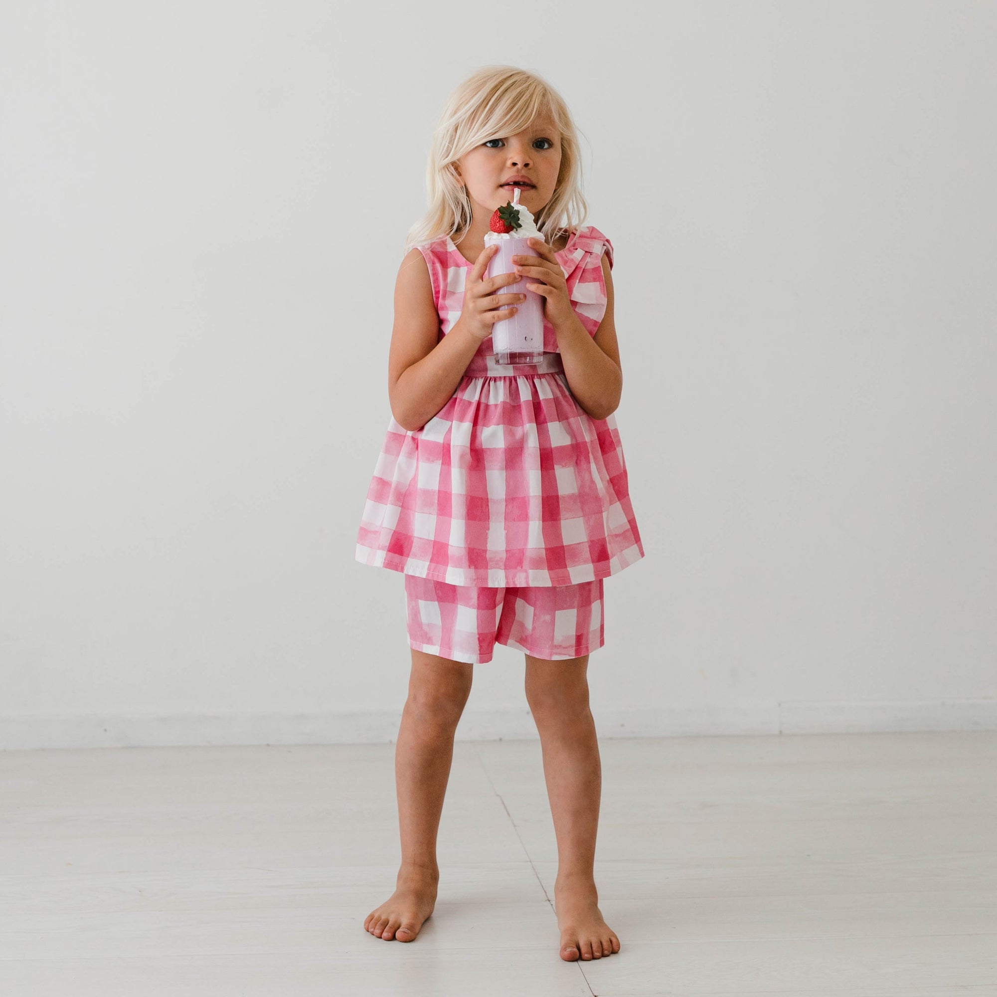 CANDY-STRIPE COTTON SHORTS
