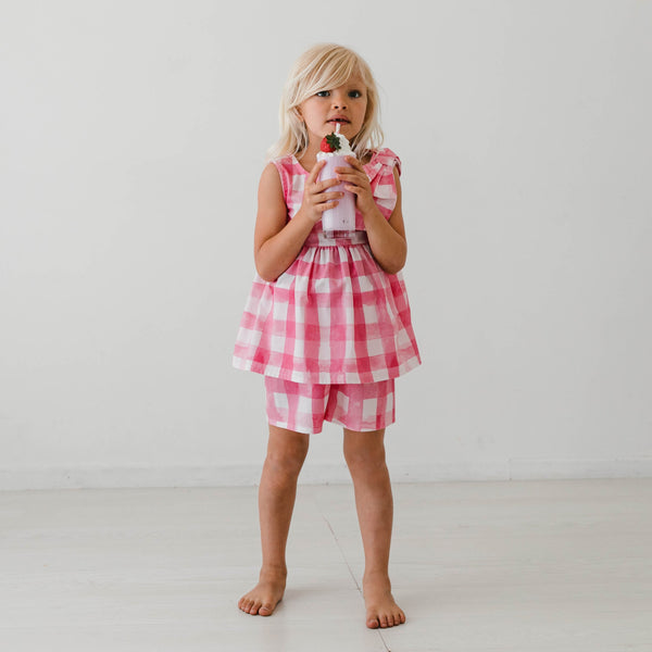 CANDY-STRIPE COTTON SHORTS