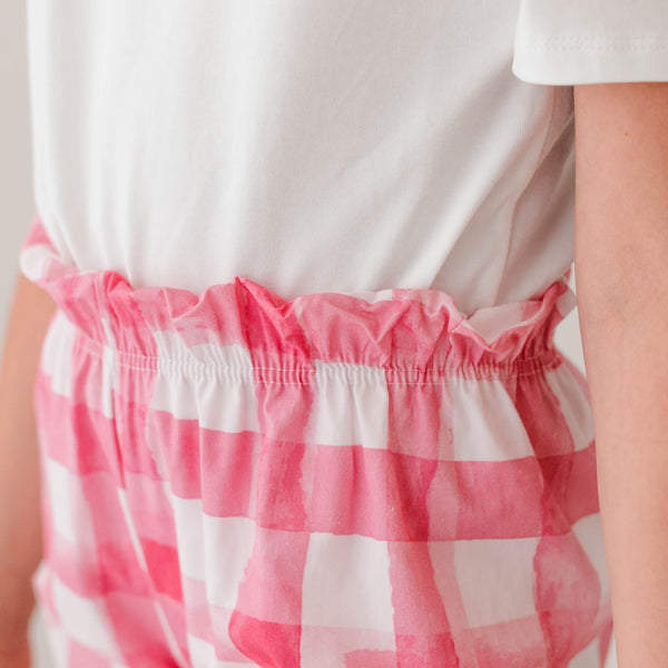 CANDY-STRIPE COTTON SHORTS