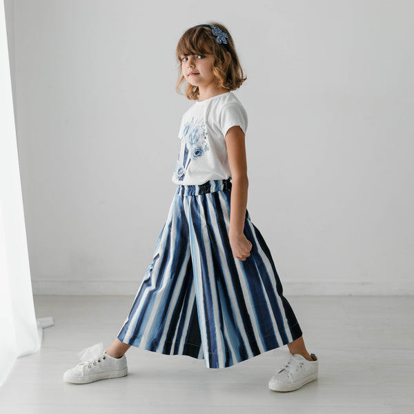 WIDE-LEG COTTON PANTS