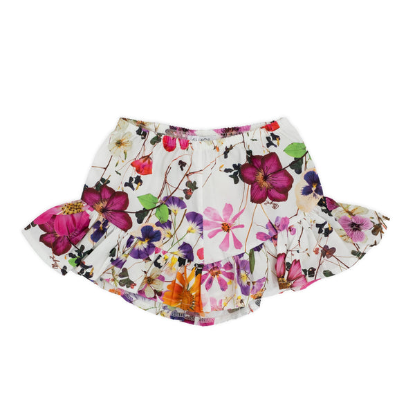 PRINTED CULOTTE WITH RUFFLE