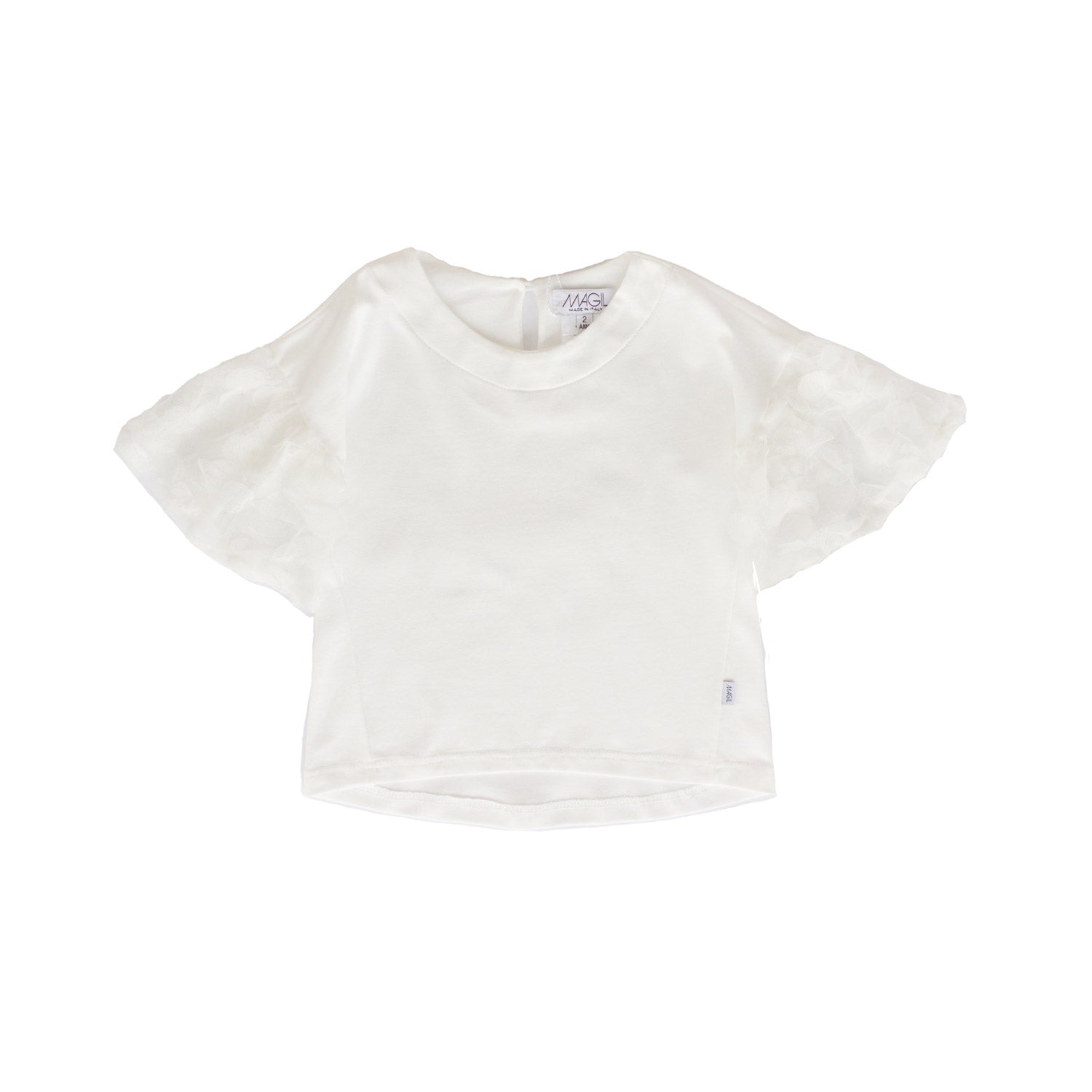 T-SHIRT MANICA TESSUTO PETALI