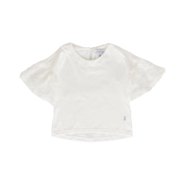 T-SHIRT MANICA TESSUTO PETALI
