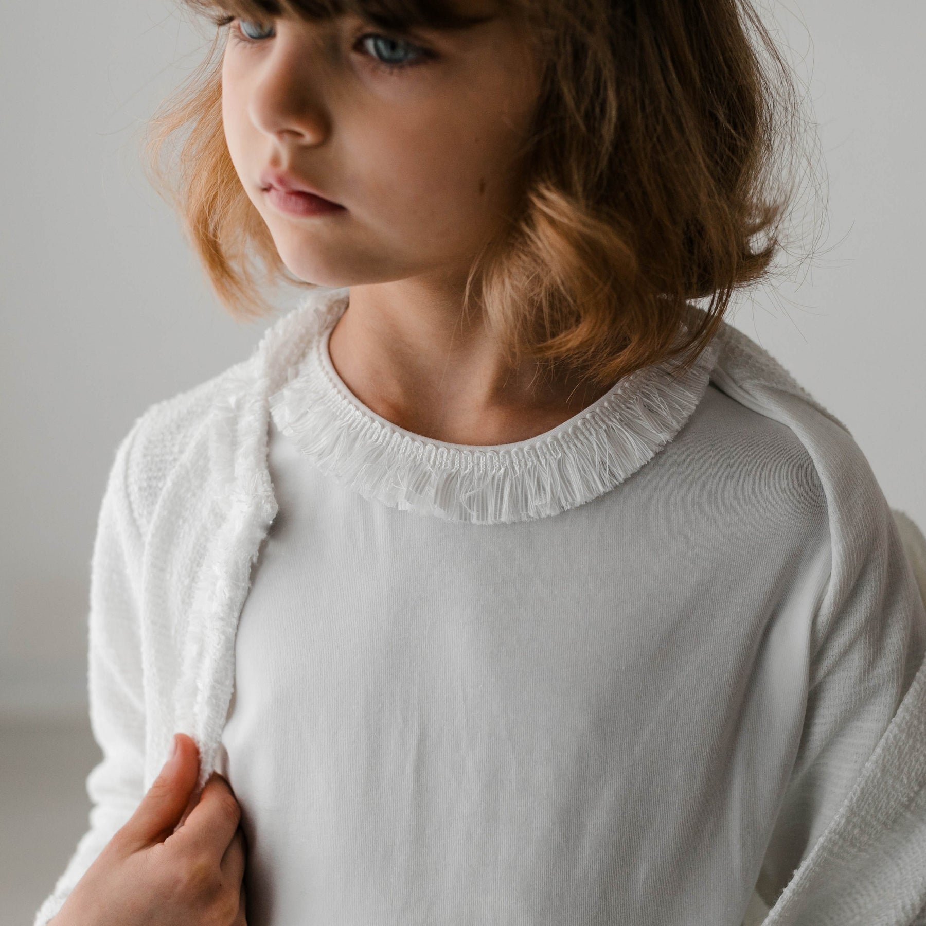 WHITE FRINGE T-SHIRT
