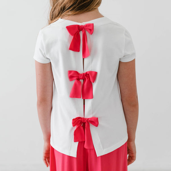 T-SHIRT WITH RIBBONS IN VISCOSE
