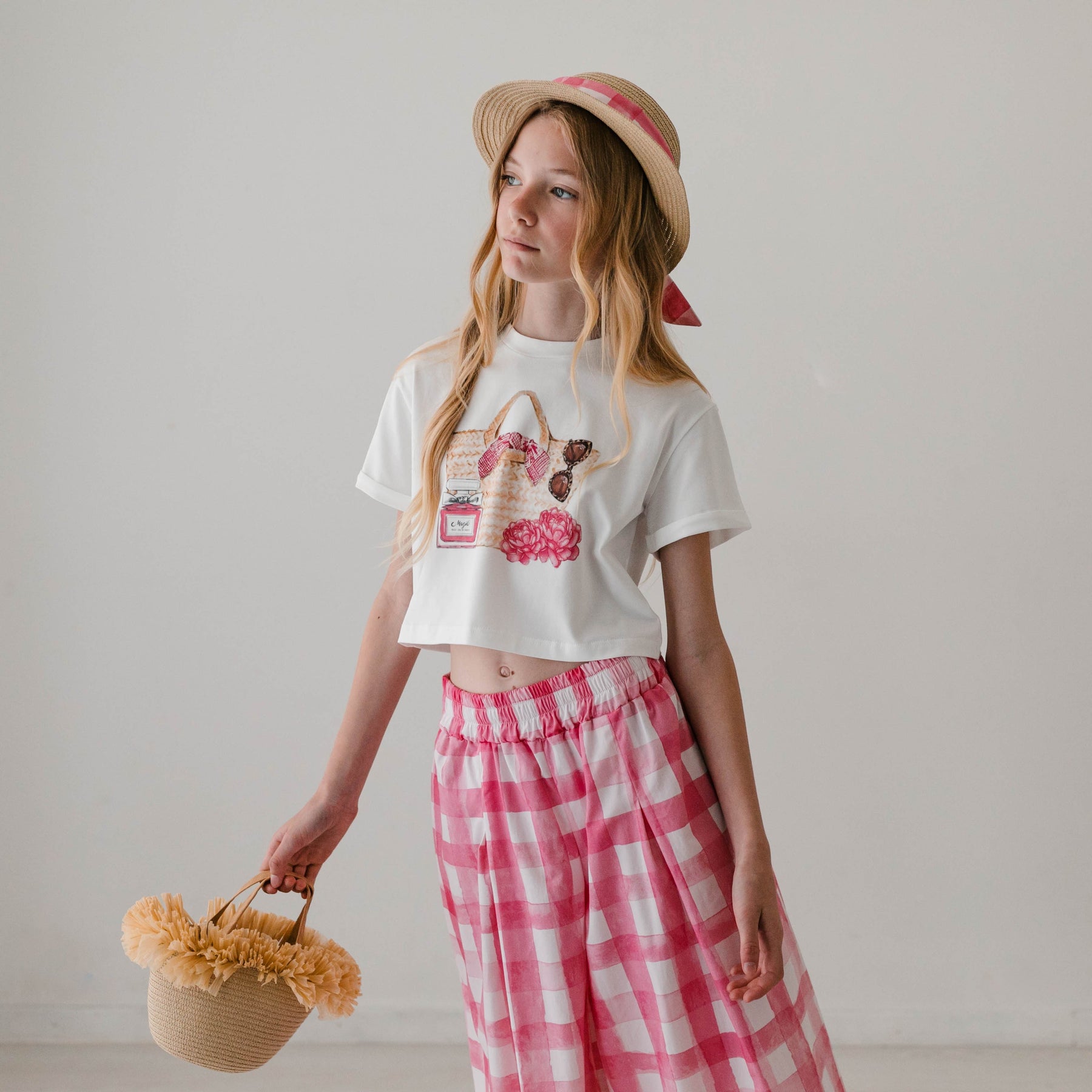 T-SHIRT CROPPED BEACH SET