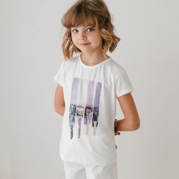 BRUSH PRINT T-SHIRT