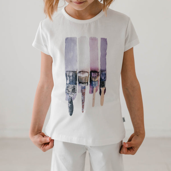 BRUSH PRINT T-SHIRT