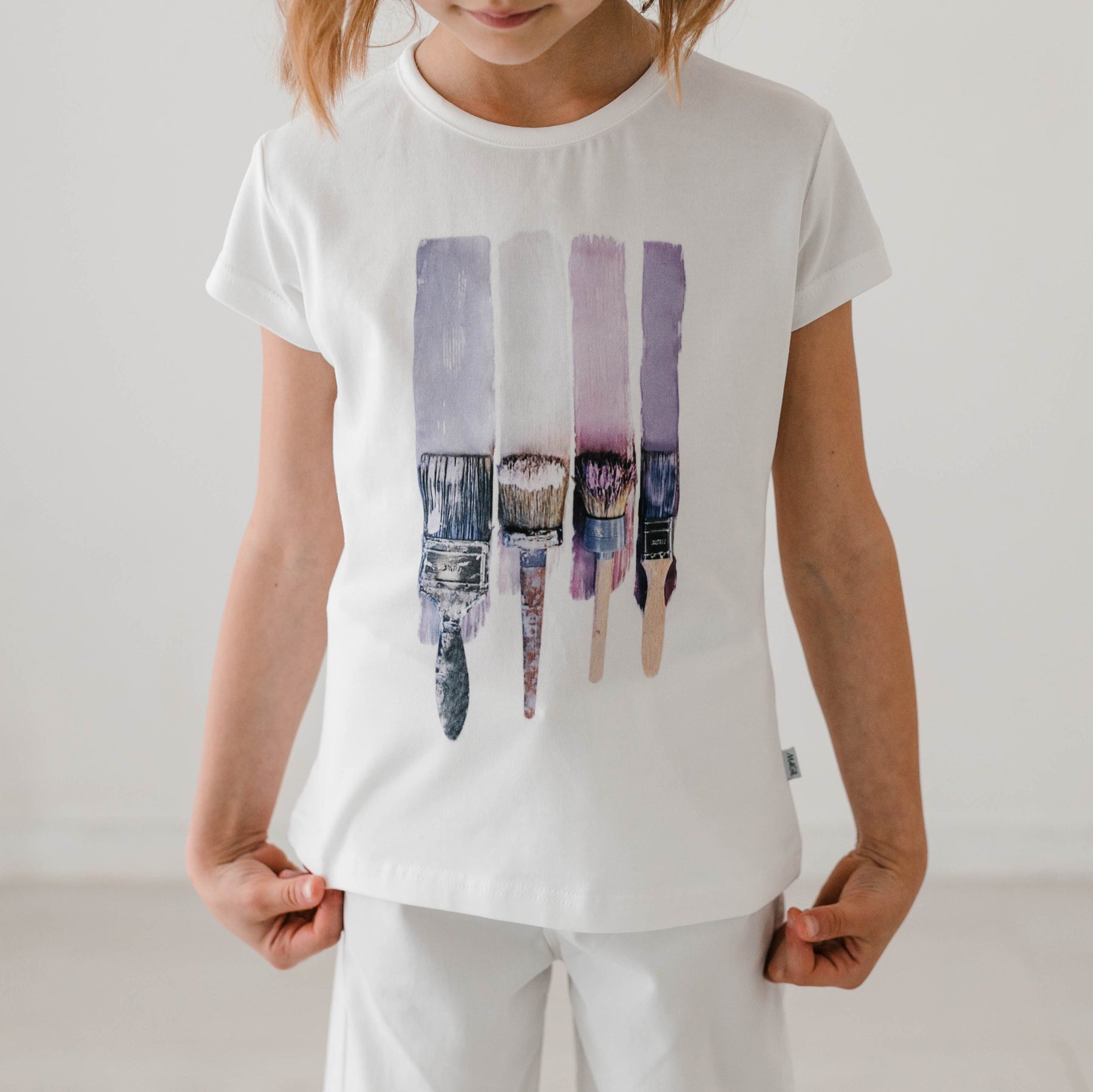 BRUSH PRINT T-SHIRT