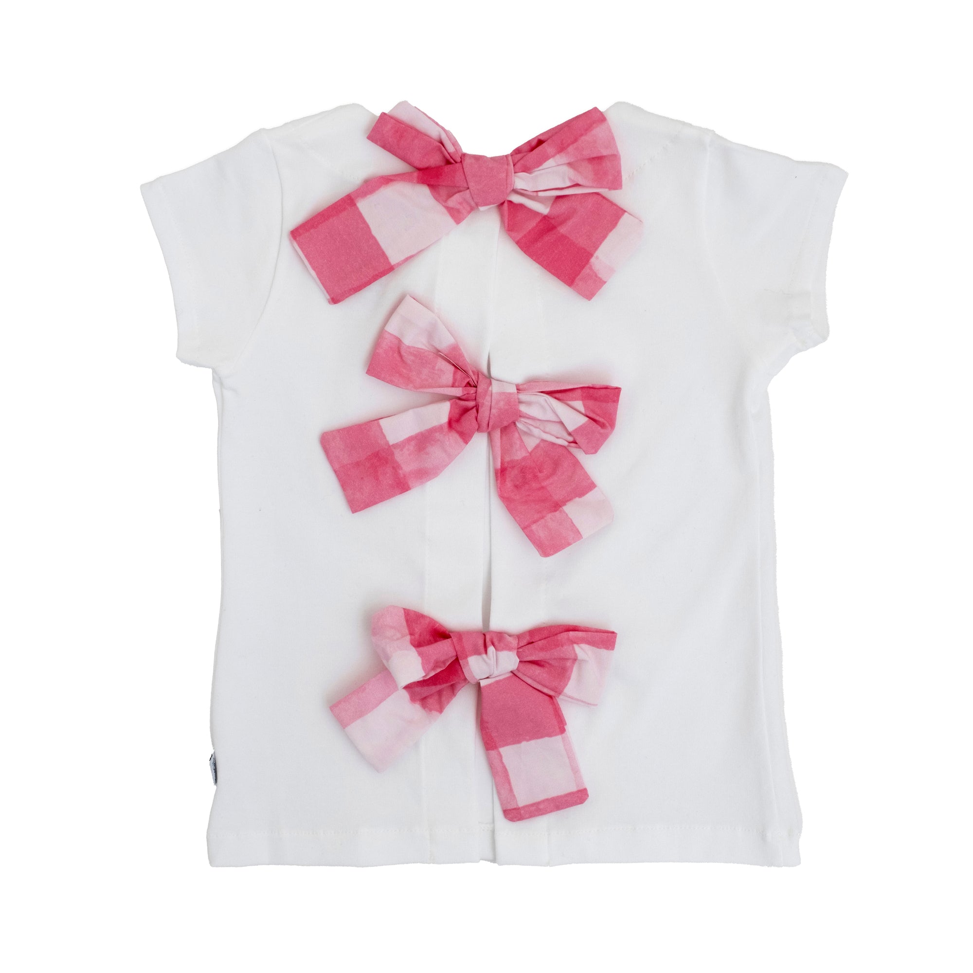 T-SHIRT CON FIOCCHI SUL RETRO